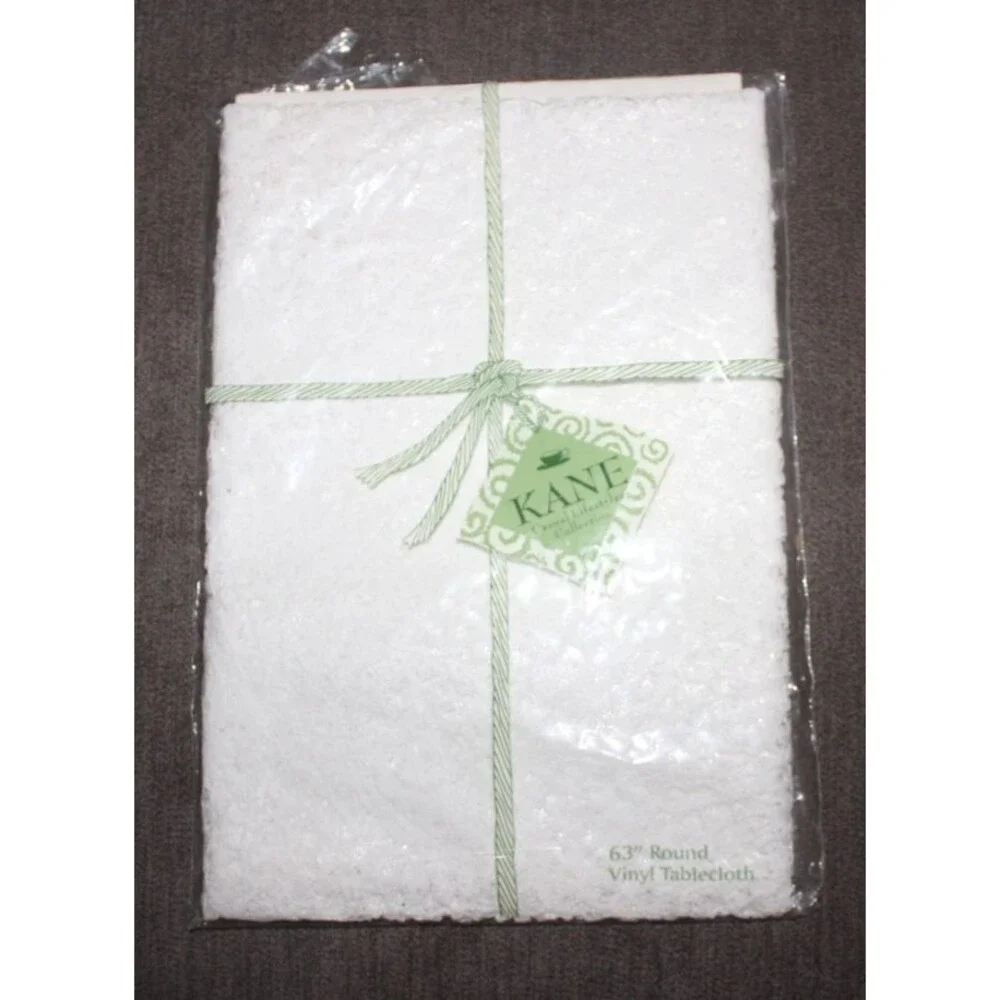 Kane Lace Crochet Vinyl Tablecloth Size 63